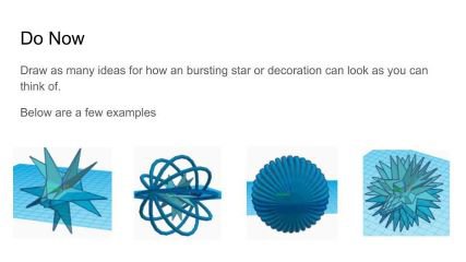 Autodesk Tinkercad Using Loops in Tinkercad to Design a Bursting Star Activity
