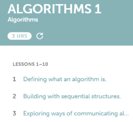 Code Avengers Algorithms 1: Algorithms Curriculum