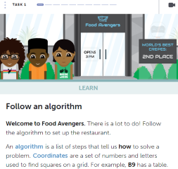 Code Avengers Algorithms Demo: Robot Restaurant Puzzler Activity