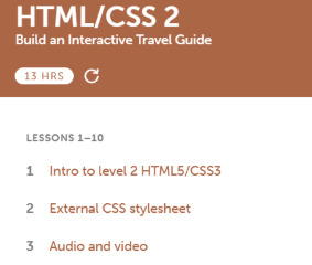 Code Avengers HTML/CSS 2: Build An Interactive Travel Guide Curriculum