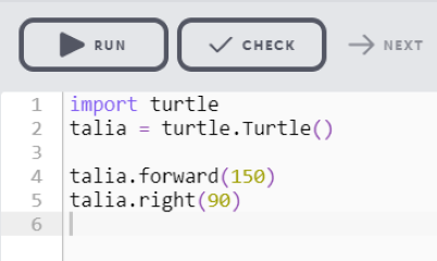 Code Avengers Python Intro: Turtles & Basic Program Activity 2