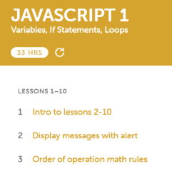 Code Avengers Web Development 1: Javascript Interactivity Curriculum