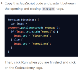 Codecademy Building Interactive JavaScript Websites Activity