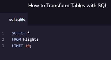 Codecademy How to Transform Tables with SQL Activity