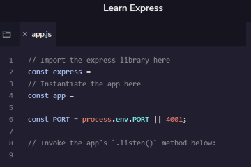 Codecademy Learn Express Activity
