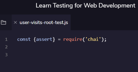 Codecademy Learn Testing for Web Development Activity