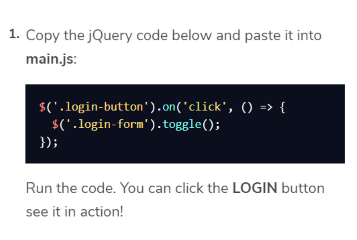 Codecademy Learn jQuery Activity