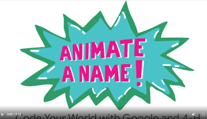 Google CSFirst Animate a Name Video