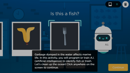 Code.org AI for Oceans Activity