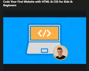 Udemy Code Your First Website with HTML & CSS for Kids & Beginners Video