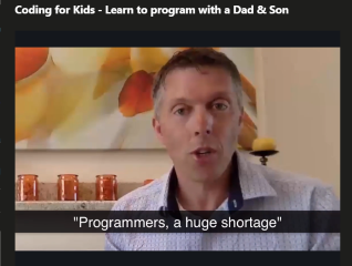 Udemy Coding for Kids - Learn to program with a Dad & Son Video