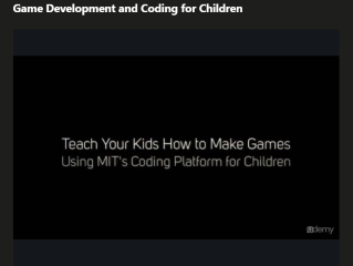 Udemy Game Development and Coding for Children Video 2