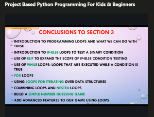 Udemy Project Based Python Programming For Kids & Beginners Video 2